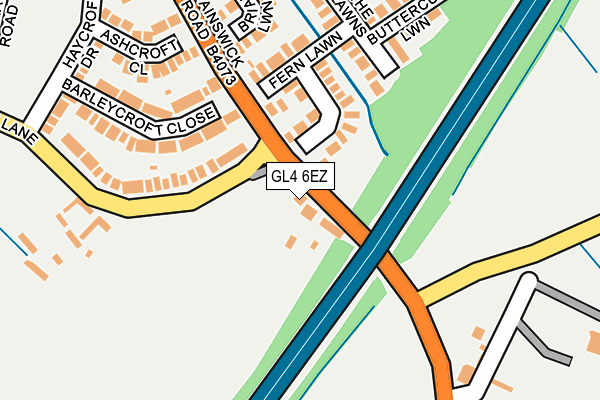 GL4 6EZ map - OS OpenMap – Local (Ordnance Survey)