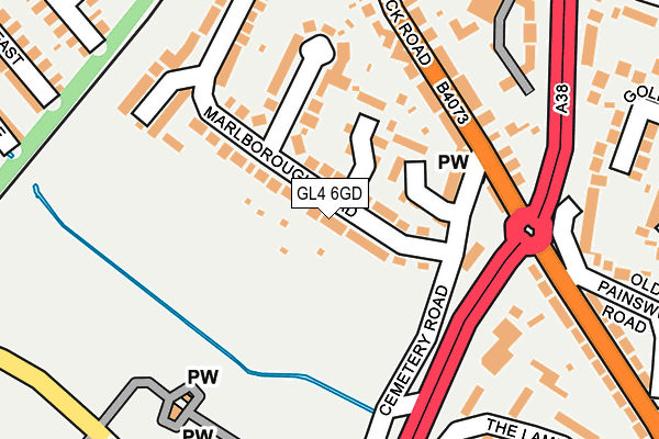 GL4 6GD map - OS OpenMap – Local (Ordnance Survey)