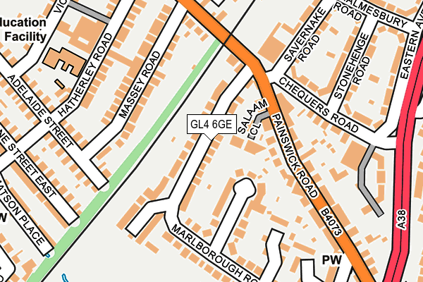 GL4 6GE map - OS OpenMap – Local (Ordnance Survey)