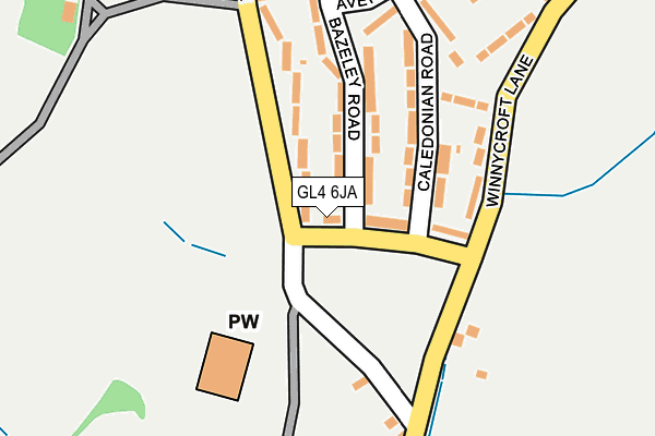 GL4 6JA map - OS OpenMap – Local (Ordnance Survey)