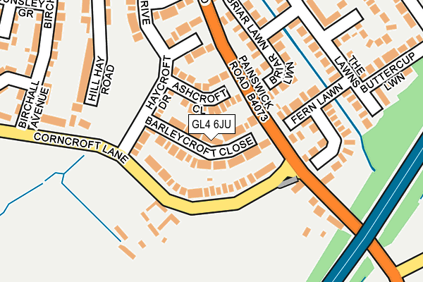 GL4 6JU map - OS OpenMap – Local (Ordnance Survey)