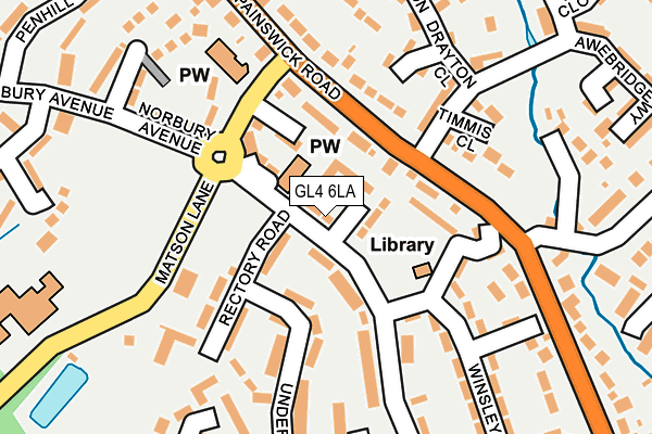 GL4 6LA map - OS OpenMap – Local (Ordnance Survey)