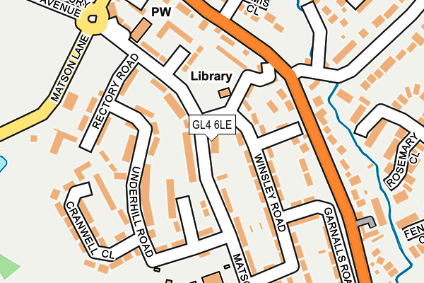 GL4 6LE map - OS OpenMap – Local (Ordnance Survey)