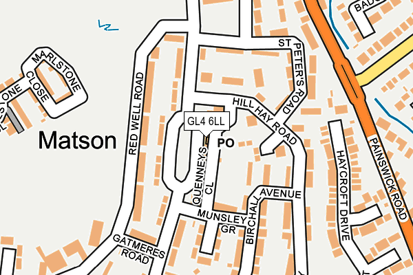 GL4 6LL map - OS OpenMap – Local (Ordnance Survey)