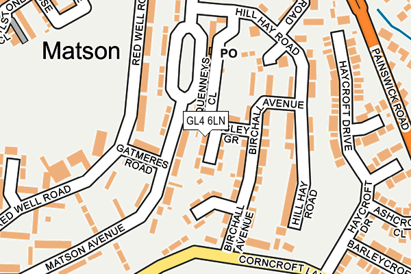 GL4 6LN map - OS OpenMap – Local (Ordnance Survey)