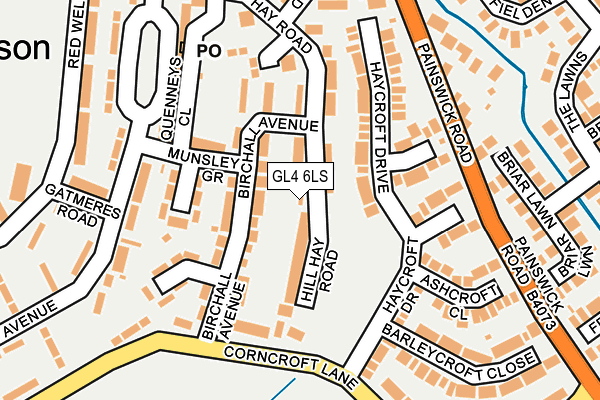 GL4 6LS map - OS OpenMap – Local (Ordnance Survey)