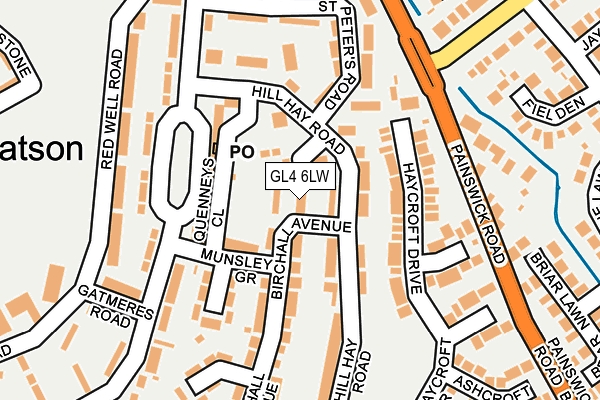 GL4 6LW map - OS OpenMap – Local (Ordnance Survey)
