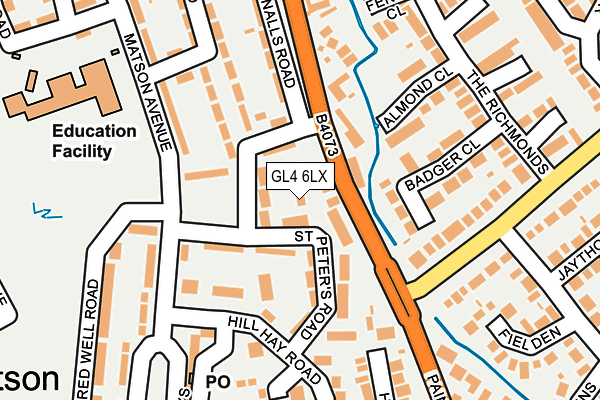 GL4 6LX map - OS OpenMap – Local (Ordnance Survey)