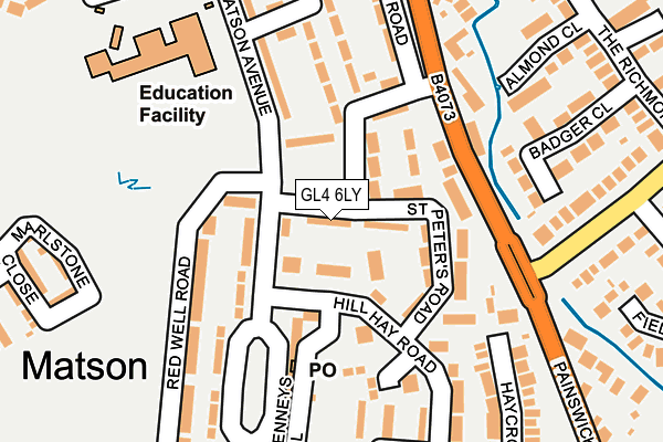 GL4 6LY map - OS OpenMap – Local (Ordnance Survey)