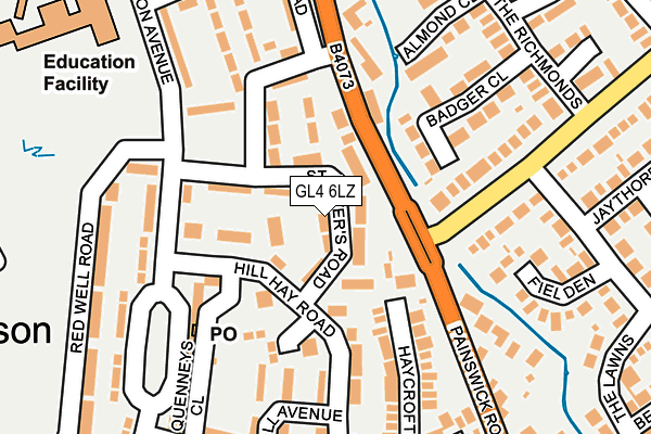 GL4 6LZ map - OS OpenMap – Local (Ordnance Survey)