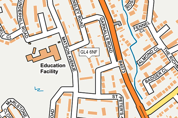 GL4 6NF map - OS OpenMap – Local (Ordnance Survey)