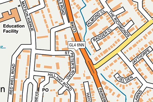 GL4 6NN map - OS OpenMap – Local (Ordnance Survey)