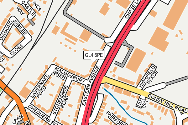 GL4 6PE map - OS OpenMap – Local (Ordnance Survey)