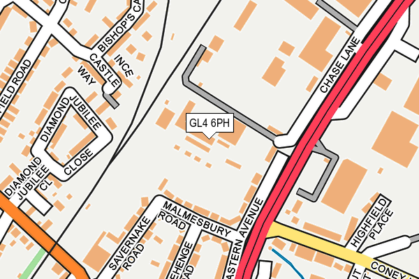 GL4 6PH map - OS OpenMap – Local (Ordnance Survey)