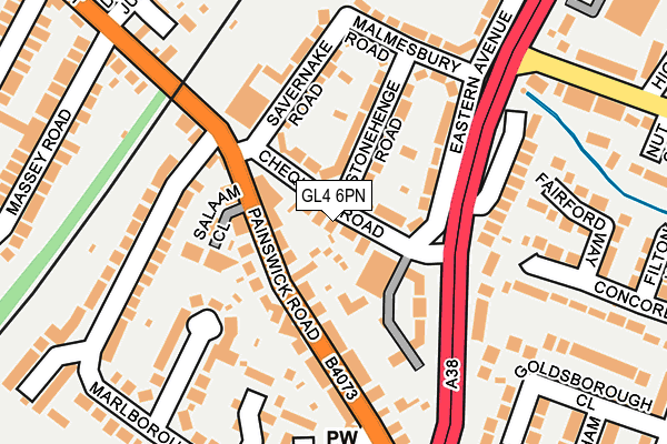 GL4 6PN map - OS OpenMap – Local (Ordnance Survey)