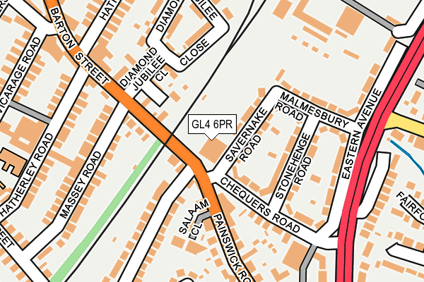 GL4 6PR map - OS OpenMap – Local (Ordnance Survey)