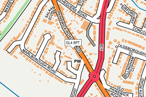 GL4 6PT map - OS OpenMap – Local (Ordnance Survey)