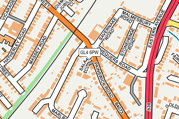 GL4 6PW map - OS OpenMap – Local (Ordnance Survey)