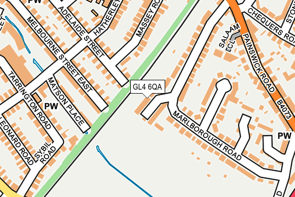 GL4 6QA map - OS OpenMap – Local (Ordnance Survey)