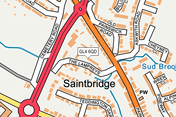 GL4 6QD map - OS OpenMap – Local (Ordnance Survey)