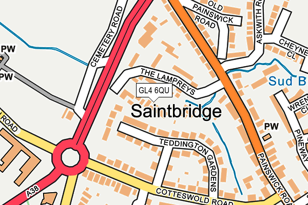 GL4 6QU map - OS OpenMap – Local (Ordnance Survey)