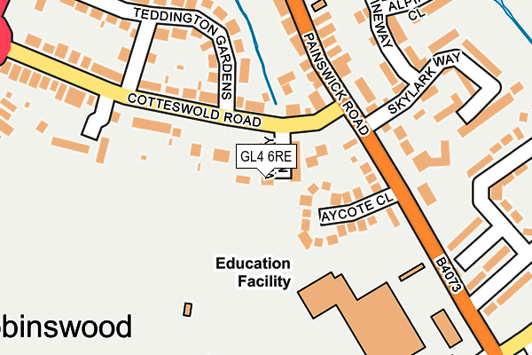 GL4 6RE map - OS OpenMap – Local (Ordnance Survey)