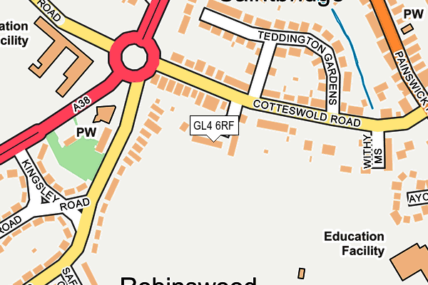 GL4 6RF map - OS OpenMap – Local (Ordnance Survey)