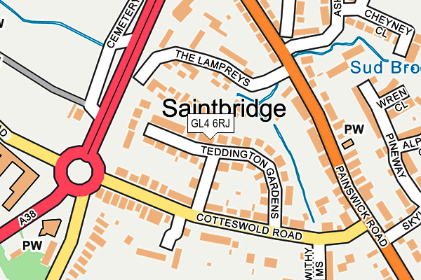 GL4 6RJ map - OS OpenMap – Local (Ordnance Survey)