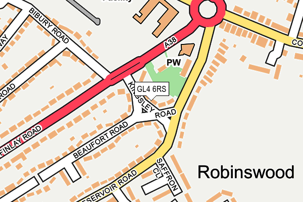 GL4 6RS map - OS OpenMap – Local (Ordnance Survey)