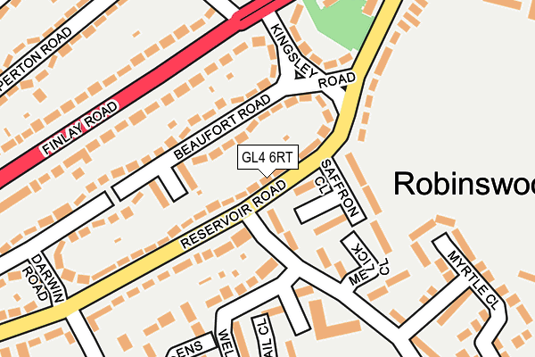 GL4 6RT map - OS OpenMap – Local (Ordnance Survey)
