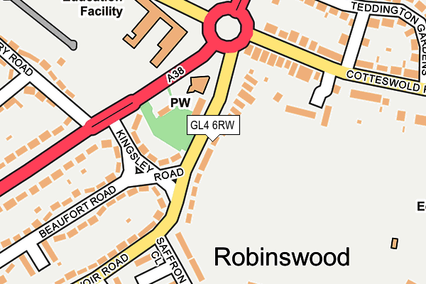 GL4 6RW map - OS OpenMap – Local (Ordnance Survey)