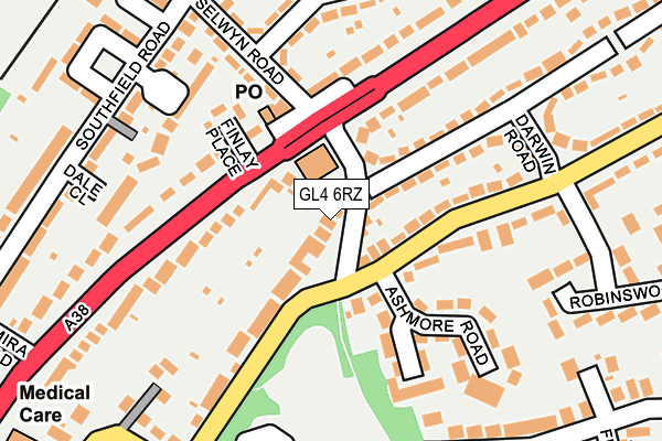 GL4 6RZ map - OS OpenMap – Local (Ordnance Survey)