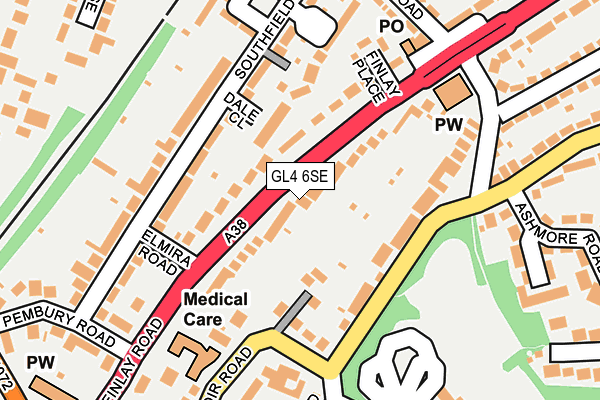 GL4 6SE map - OS OpenMap – Local (Ordnance Survey)