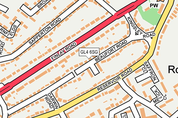 GL4 6SG map - OS OpenMap – Local (Ordnance Survey)