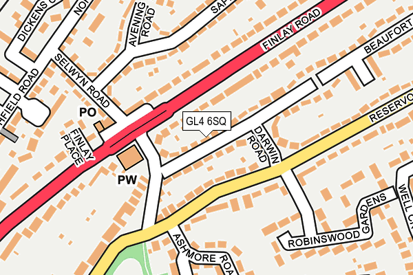 GL4 6SQ map - OS OpenMap – Local (Ordnance Survey)