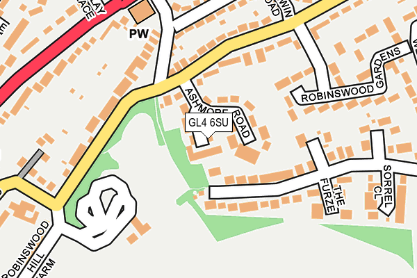 GL4 6SU map - OS OpenMap – Local (Ordnance Survey)