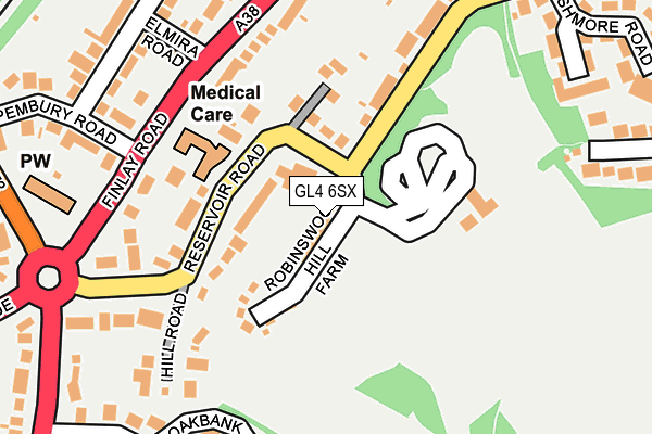 GL4 6SX map - OS OpenMap – Local (Ordnance Survey)