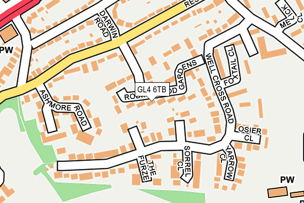GL4 6TB map - OS OpenMap – Local (Ordnance Survey)