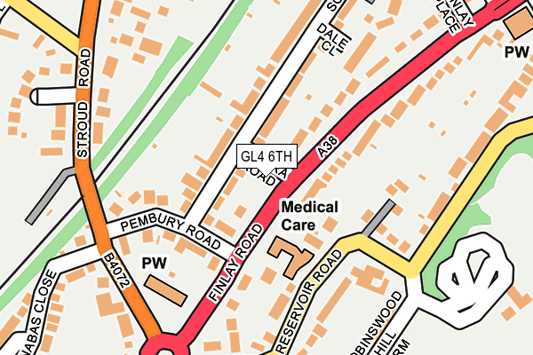 GL4 6TH map - OS OpenMap – Local (Ordnance Survey)