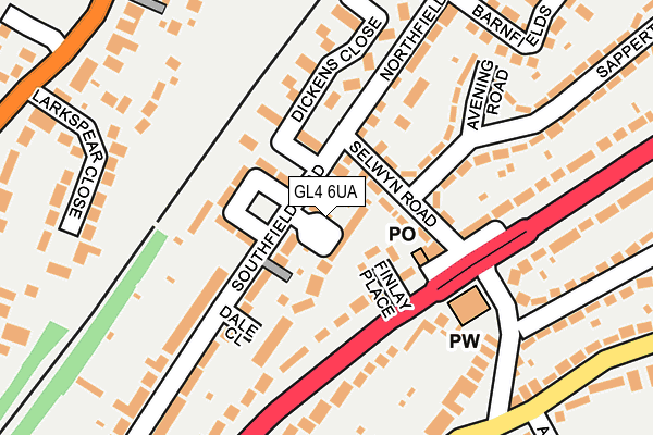 GL4 6UA map - OS OpenMap – Local (Ordnance Survey)