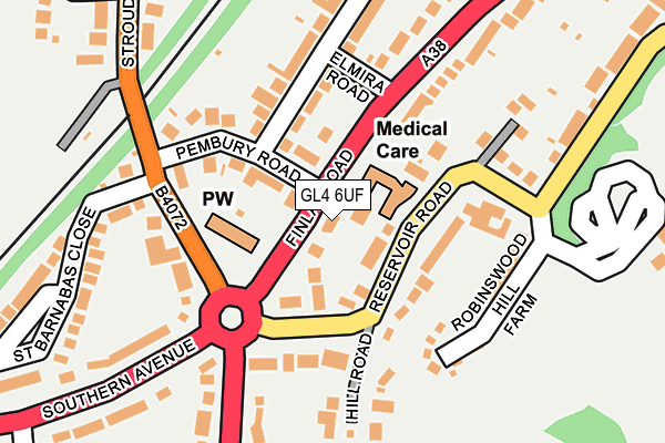 GL4 6UF map - OS OpenMap – Local (Ordnance Survey)