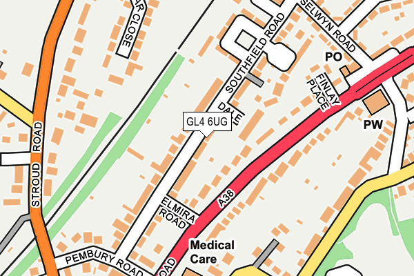 GL4 6UG map - OS OpenMap – Local (Ordnance Survey)