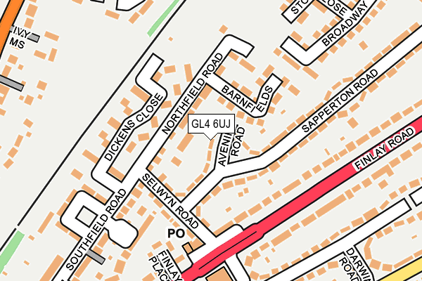 GL4 6UJ map - OS OpenMap – Local (Ordnance Survey)