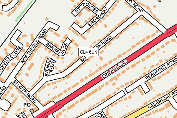 GL4 6UN map - OS OpenMap – Local (Ordnance Survey)