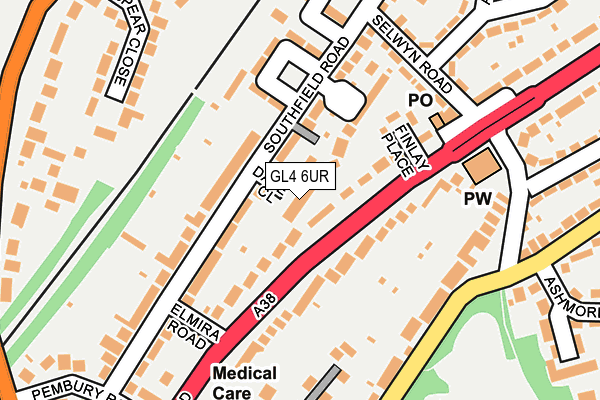 GL4 6UR map - OS OpenMap – Local (Ordnance Survey)