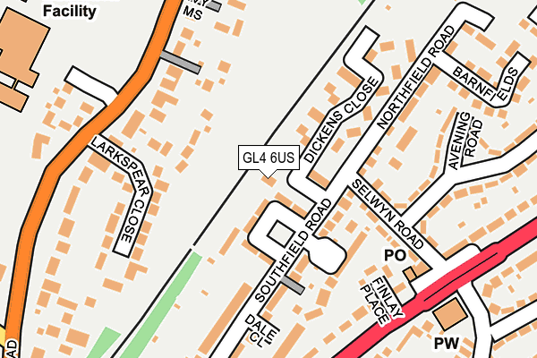 GL4 6US map - OS OpenMap – Local (Ordnance Survey)