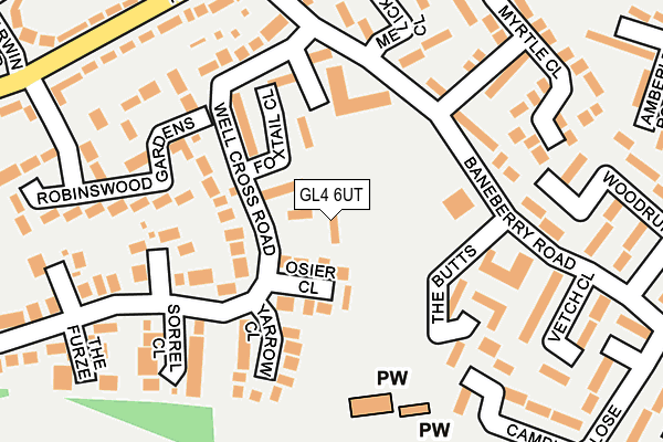 GL4 6UT map - OS OpenMap – Local (Ordnance Survey)