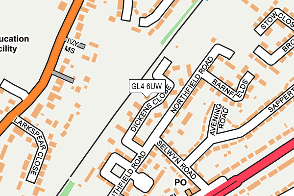 GL4 6UW map - OS OpenMap – Local (Ordnance Survey)