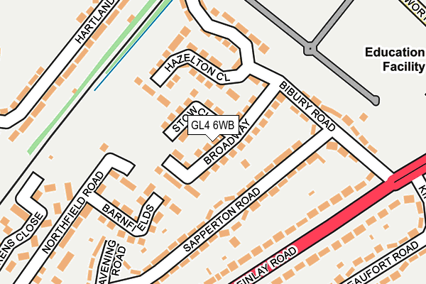 GL4 6WB map - OS OpenMap – Local (Ordnance Survey)