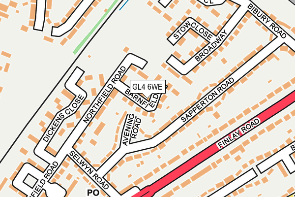 GL4 6WE map - OS OpenMap – Local (Ordnance Survey)